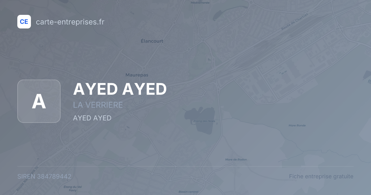 AYED AYED — 384789442 — fiche entreprise