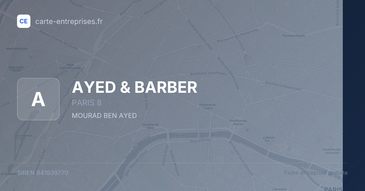 AYED & BARBER — 841939770 — fiche entreprise