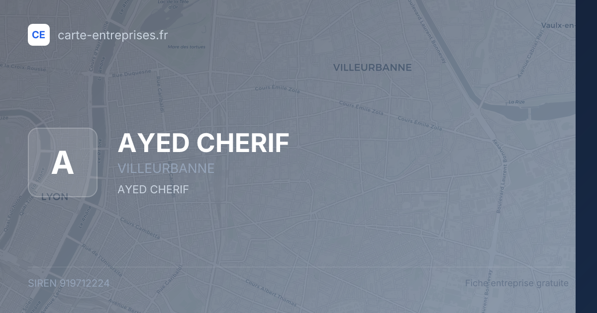 AYED CHERIF — 919712224 — fiche entreprise