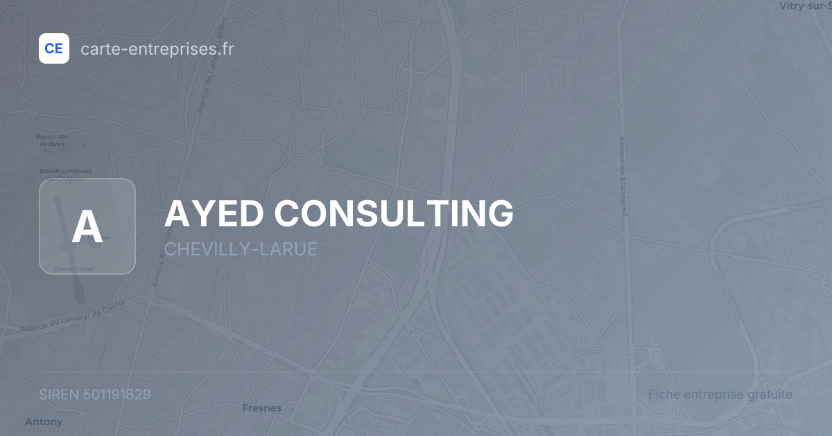 AYED CONSULTING — 501191829 — fiche entreprise