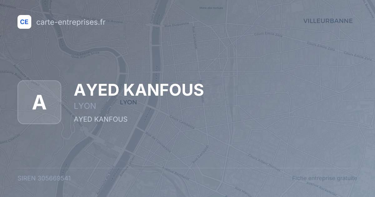 AYED KANFOUS — 305669541 — fiche entreprise