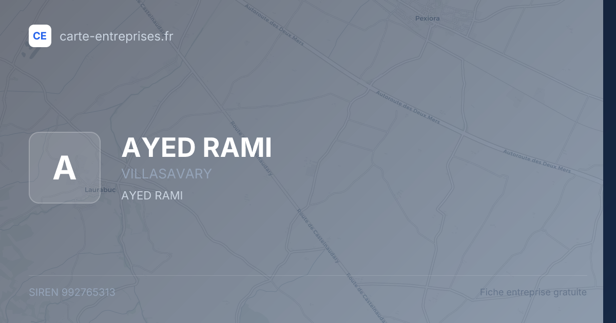 AYED RAMI — 992765313 — fiche entreprise