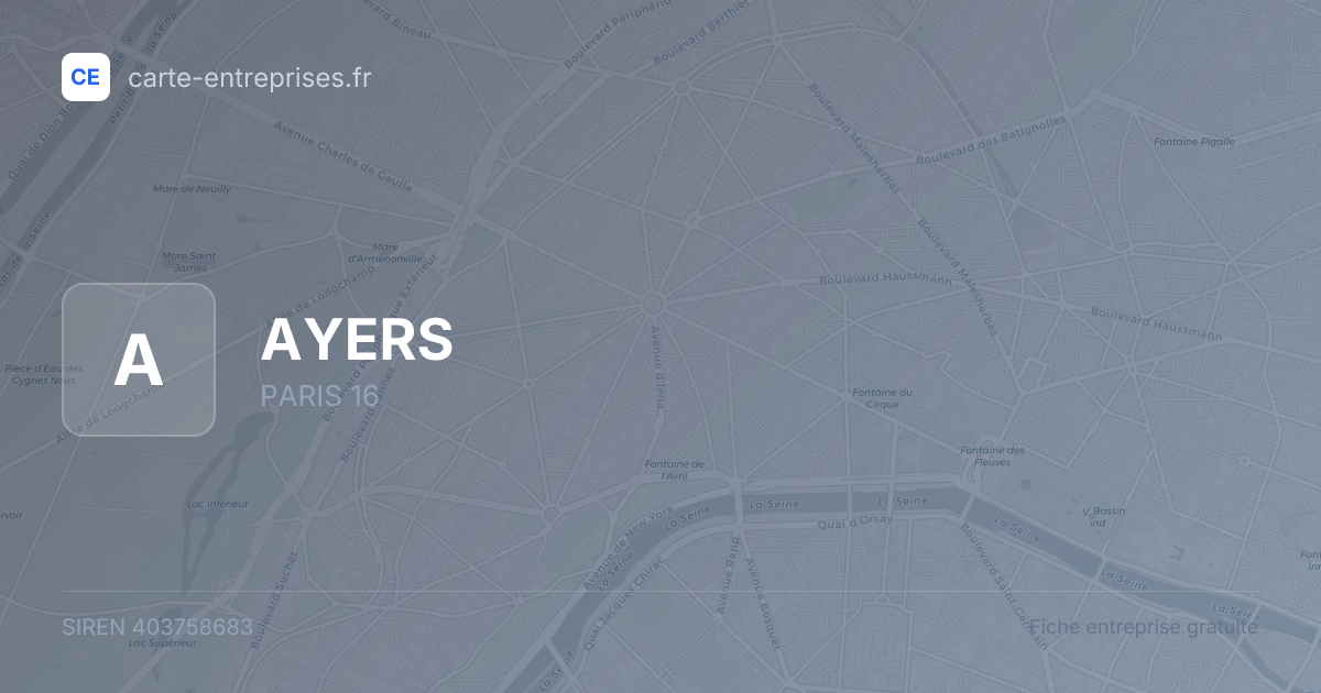 AYERS — 403758683 — fiche entreprise