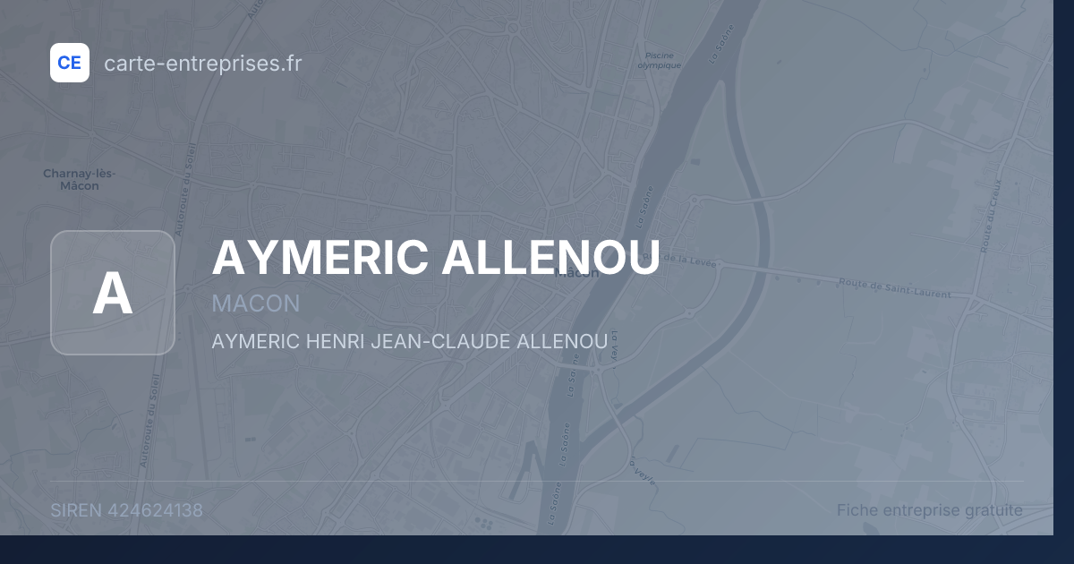 AYMERIC ALLENOU — 424624138 — fiche entreprise