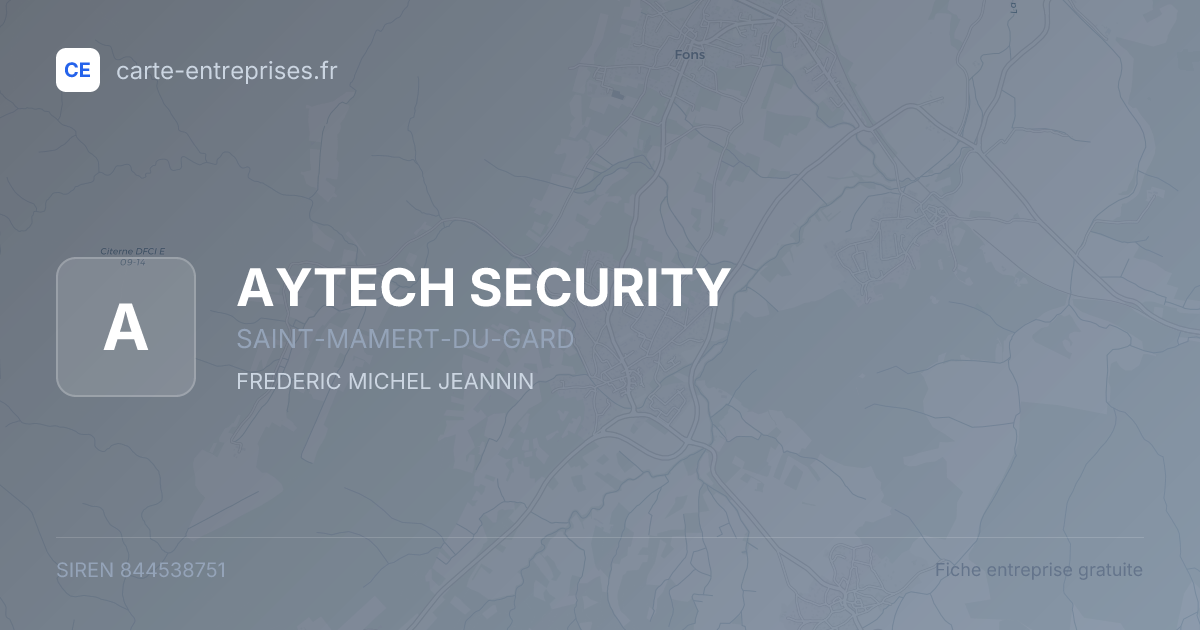 AYTECH SECURITY — 844538751 — fiche entreprise