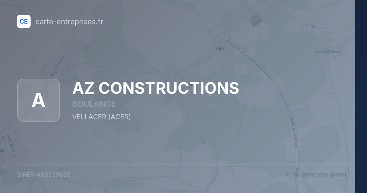 AZ CONSTRUCTIONS — 488539693 — fiche entreprise