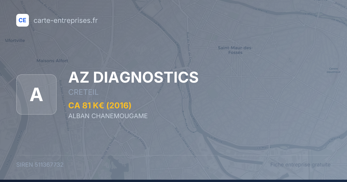 AZ DIAGNOSTICS — 511367732 — fiche entreprise