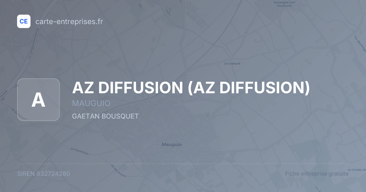 AZ DIFFUSION — 832724280 — fiche entreprise