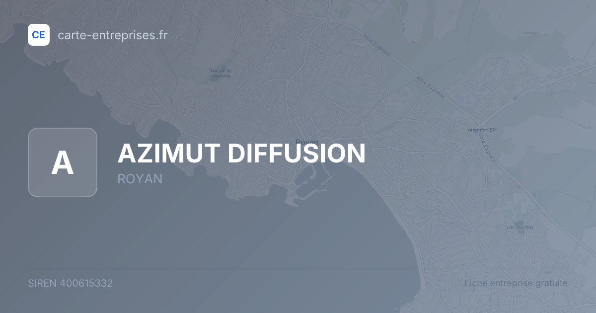 AZIMUT DIFFUSION — 400615332 — fiche entreprise