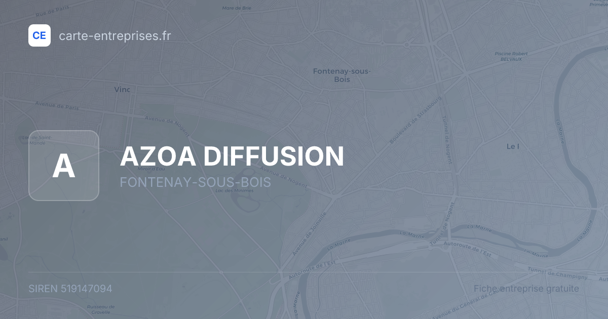 AZOA DIFFUSION — 519147094 — fiche entreprise