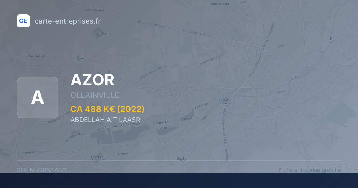 AZOR — 798537072 — fiche entreprise