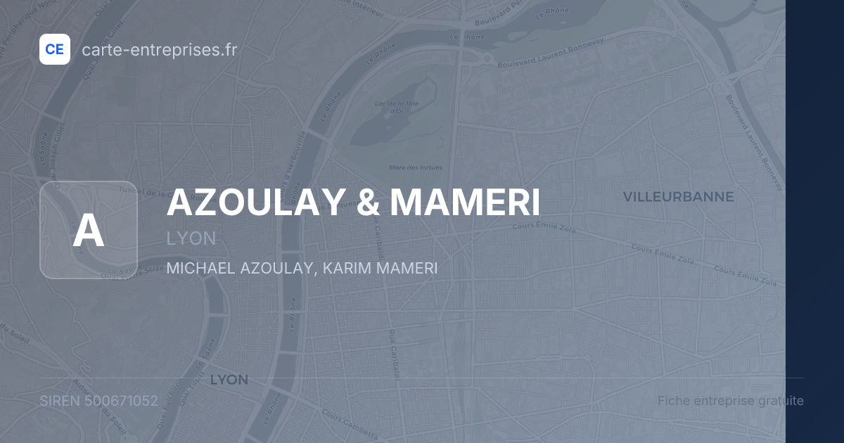 AZOULAY & MAMERI — 500671052 — fiche entreprise