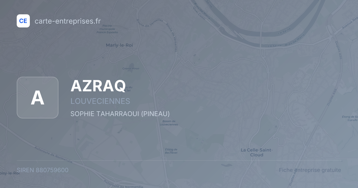 AZRAQ — 880759600 — fiche entreprise