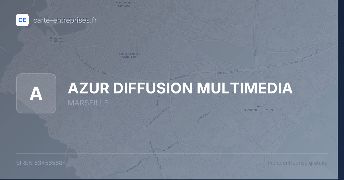 AZUR DIFFUSION MULTIMEDIA — 534565684 — fiche entreprise