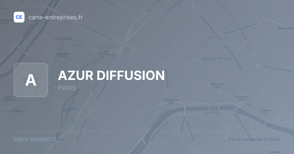AZUR DIFFUSION — 384885034 — fiche entreprise