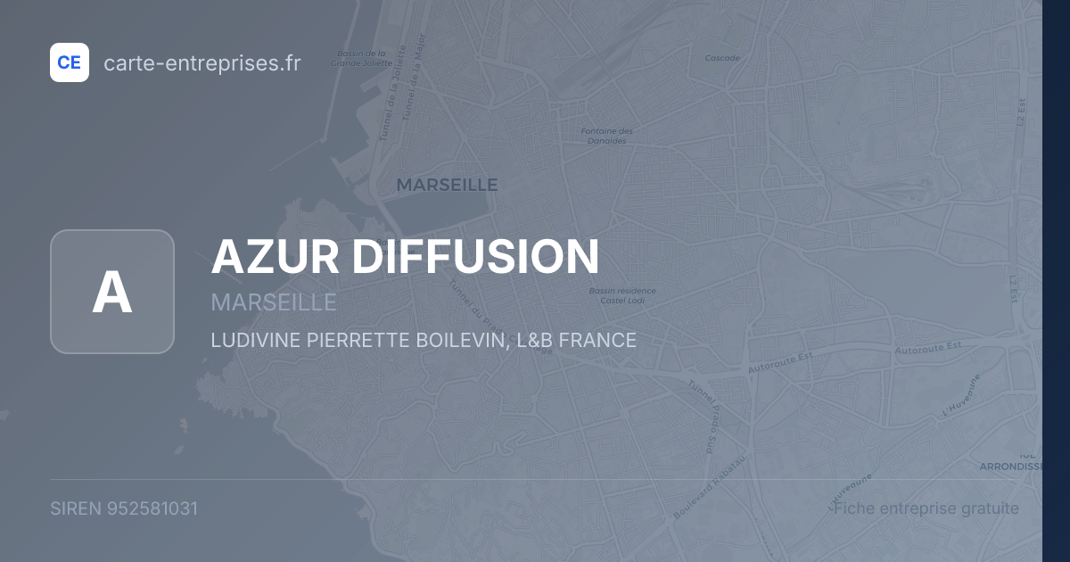 AZUR DIFFUSION — 952581031 — fiche entreprise