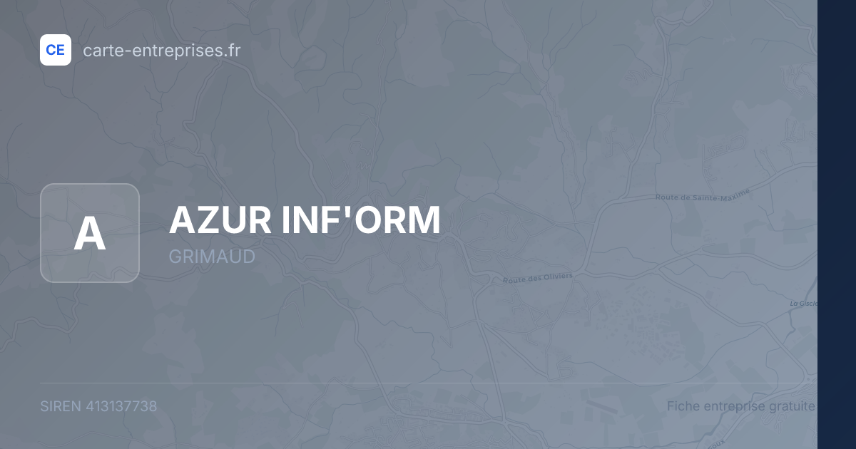 AZUR INF'ORM — 413137738 — fiche entreprise