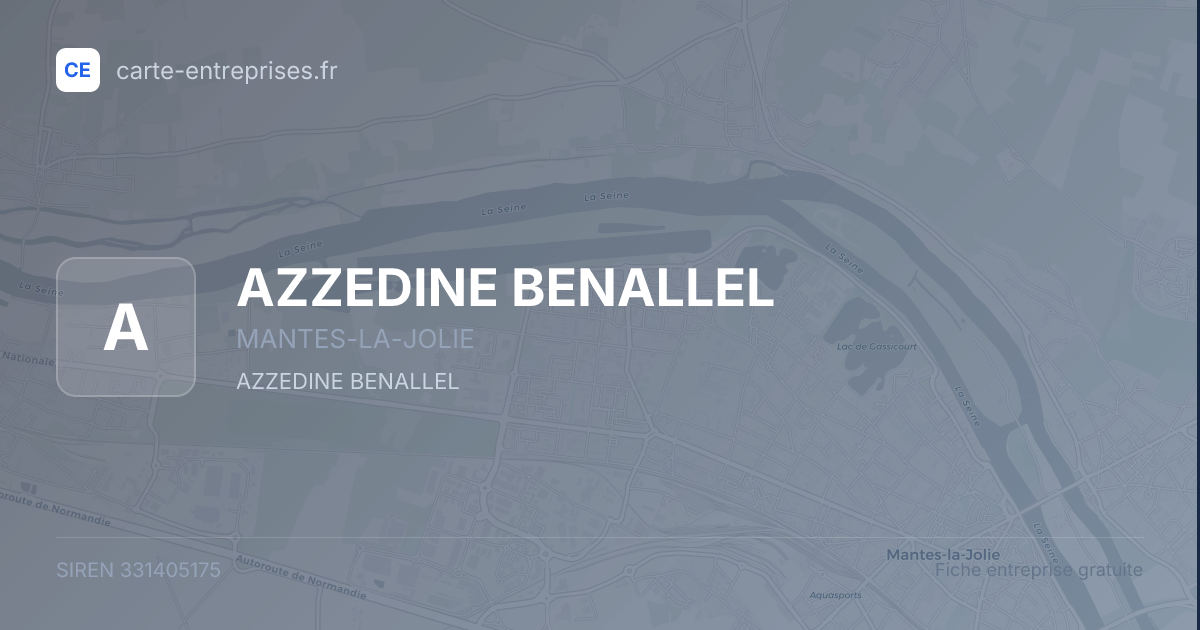 AZZEDINE BENALLEL — 331405175 — fiche entreprise