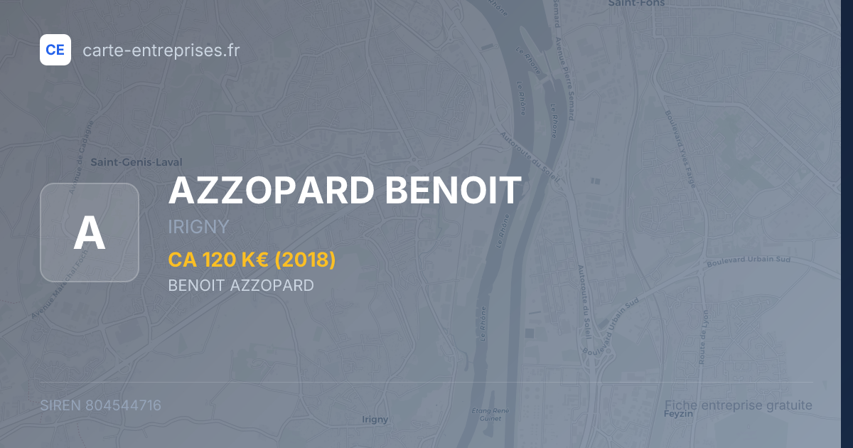 AZZOPARD BENOIT — 804544716 — fiche entreprise
