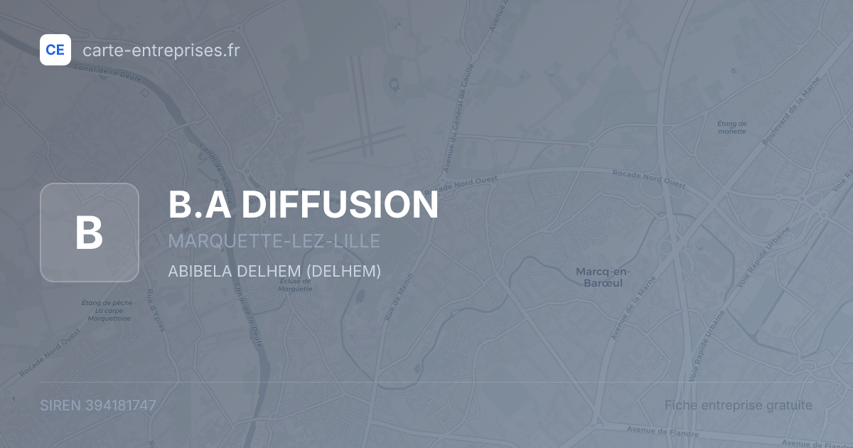 B.A DIFFUSION — 394181747 — fiche entreprise