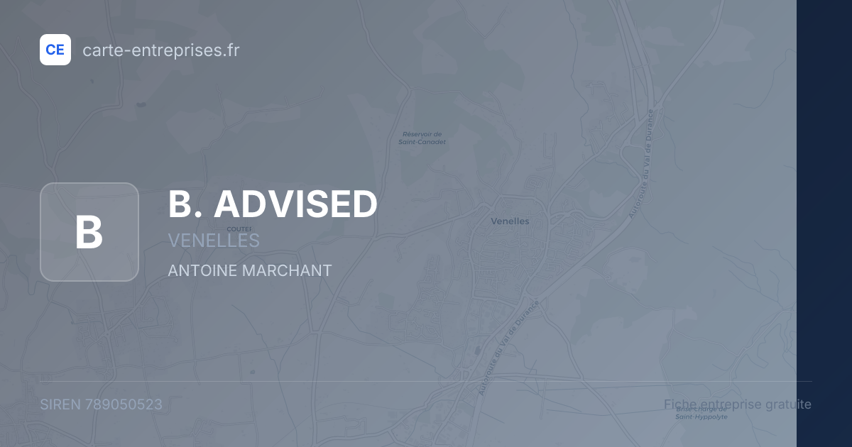B. ADVISED — 789050523 — fiche entreprise