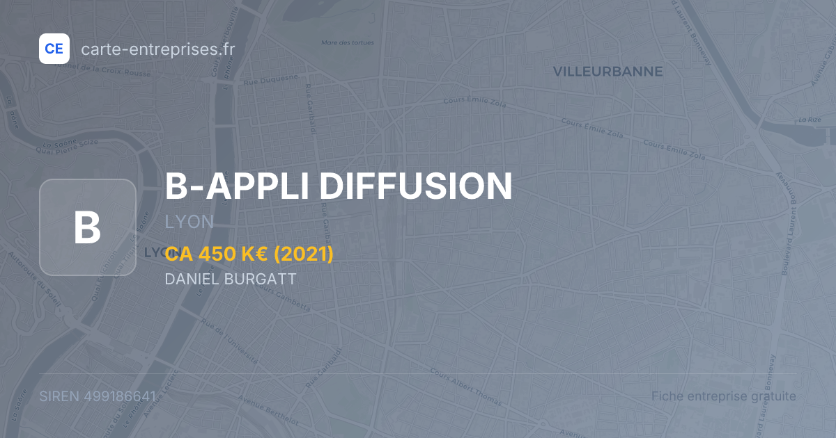 B-APPLI DIFFUSION — 499186641 — fiche entreprise