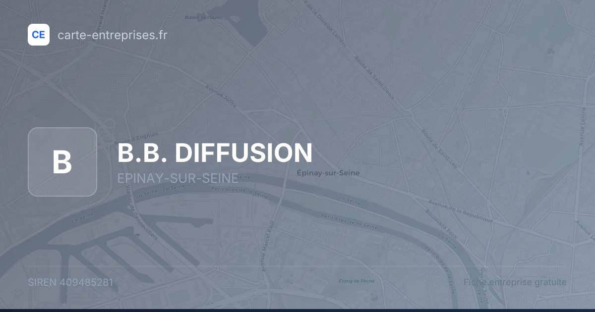 B.B. DIFFUSION — 409485281 — fiche entreprise