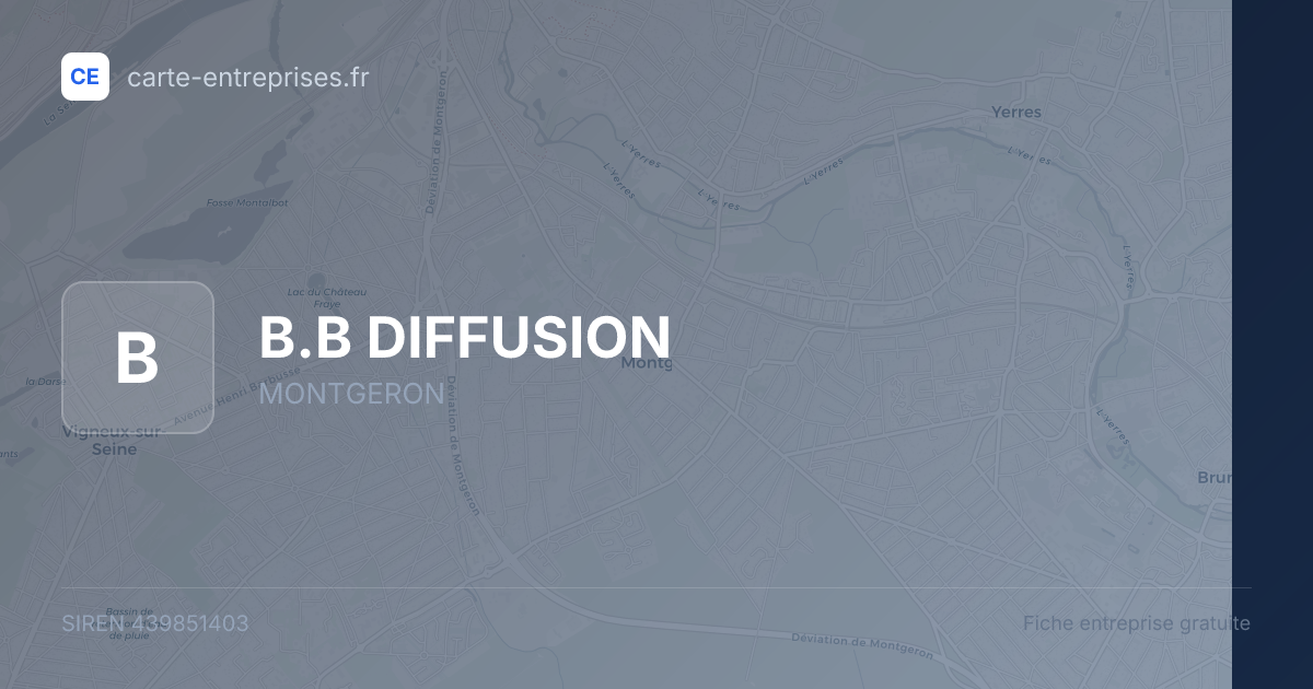 B.B DIFFUSION — 439851403 — fiche entreprise
