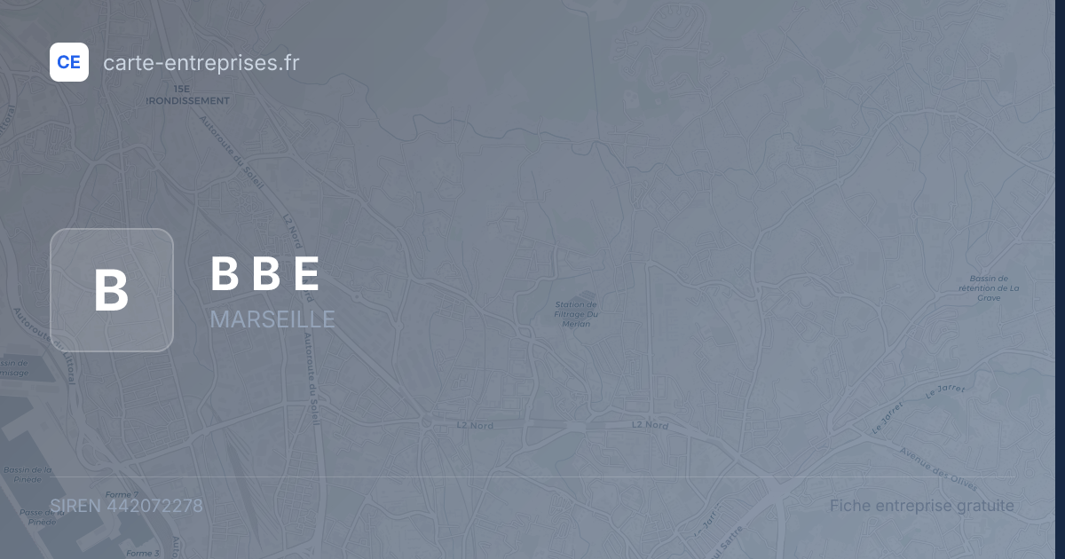 B B E — 442072278 — fiche entreprise