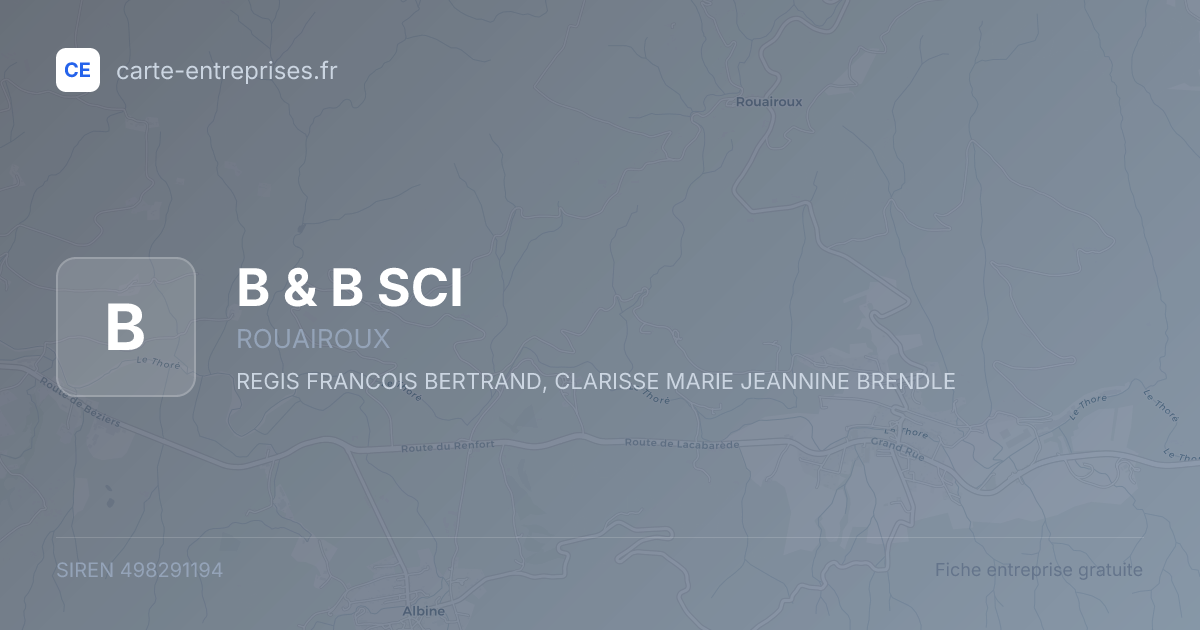 B & B SCI — 498291194 — fiche entreprise