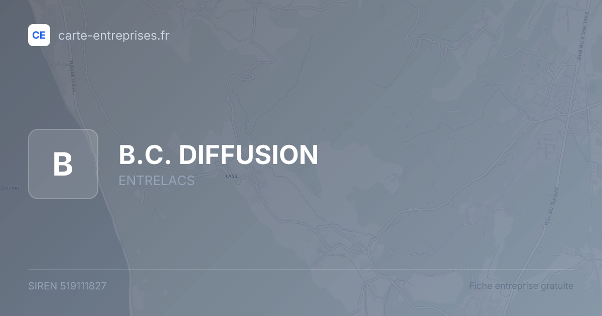 B.C. DIFFUSION — 519111827 — fiche entreprise