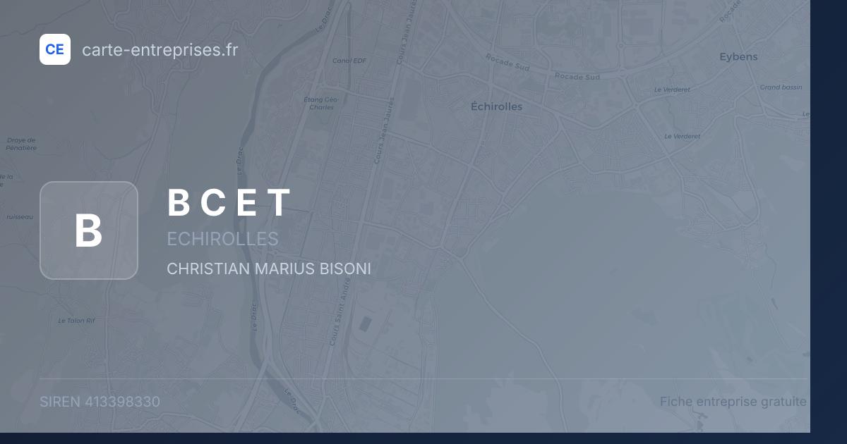 B C E T — 413398330 — fiche entreprise