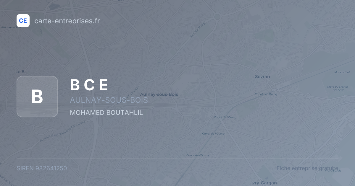 B C E — 982641250 — fiche entreprise