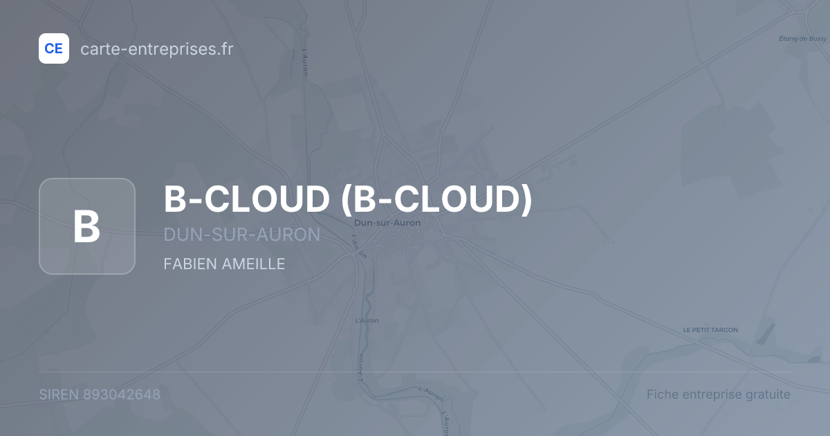 B-CLOUD — 893042648 — fiche entreprise