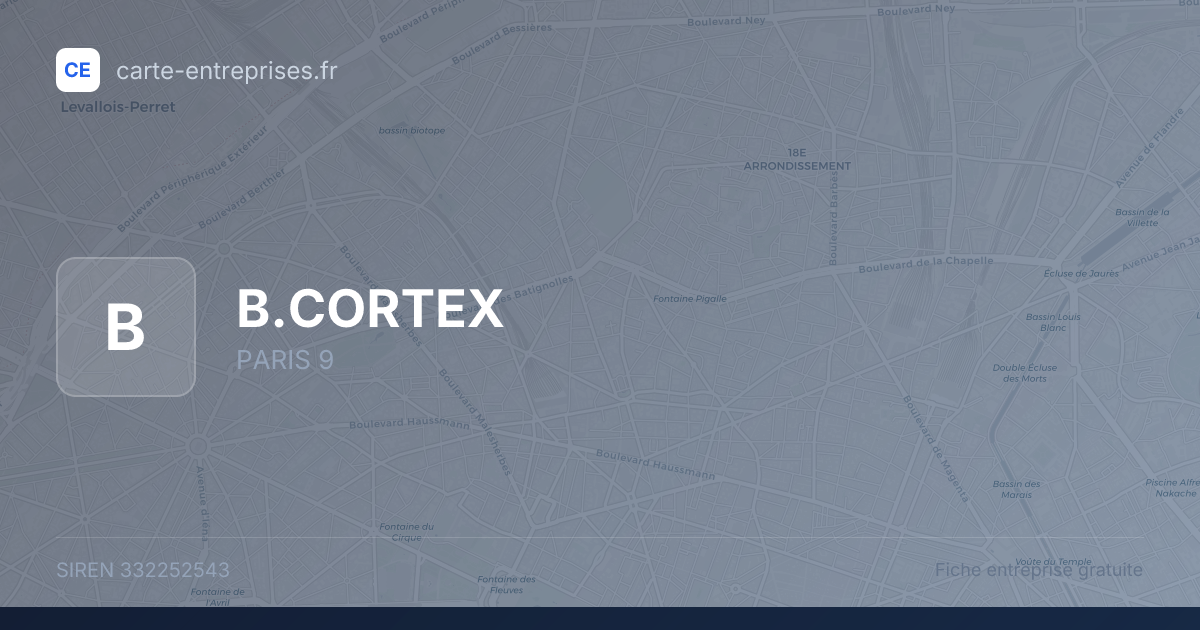 B.CORTEX — 332252543 — fiche entreprise