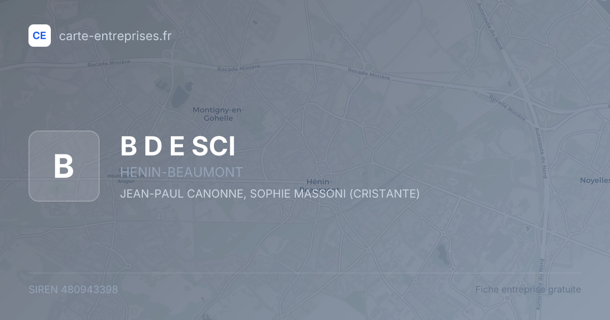 B D E SCI — 480943398 — fiche entreprise