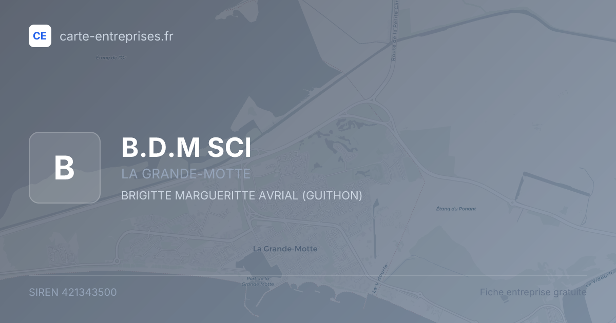 B.D.M SCI — 421343500 — fiche entreprise