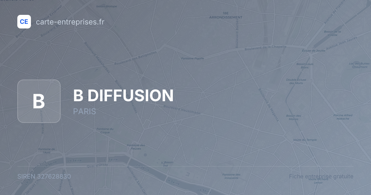 B DIFFUSION — 327628830 — fiche entreprise