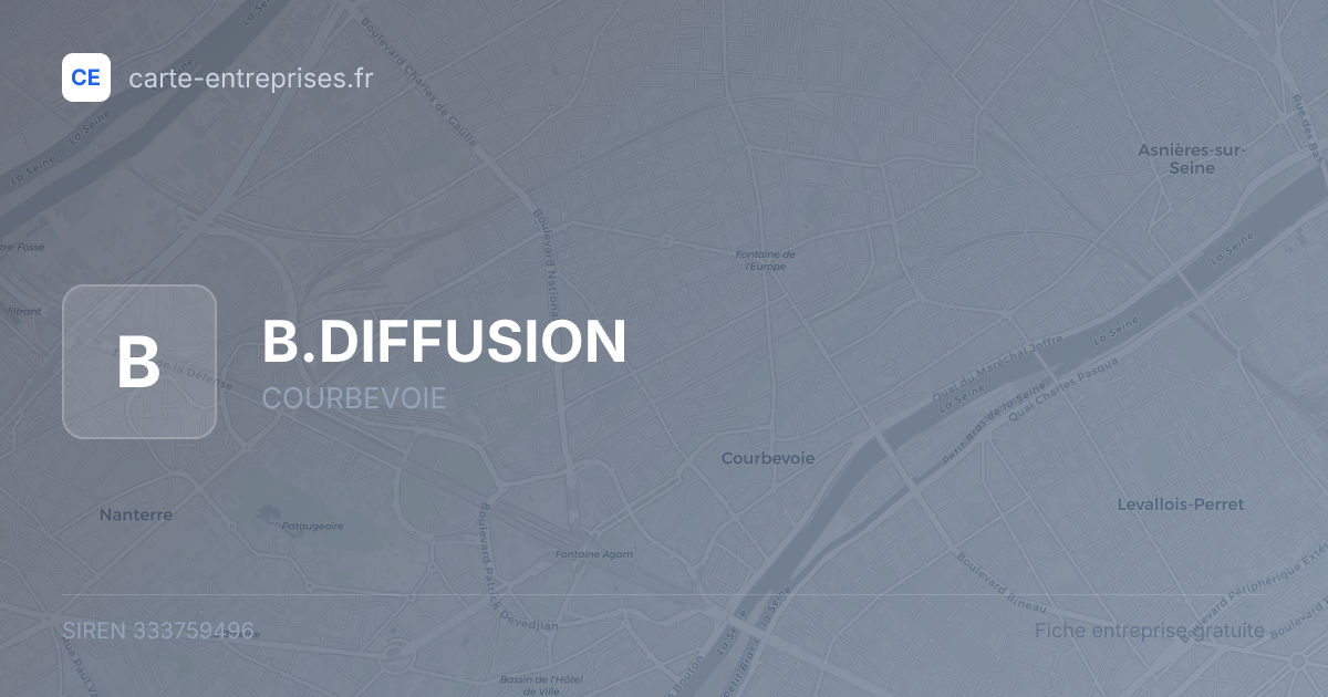 B.DIFFUSION — 333759496 — fiche entreprise