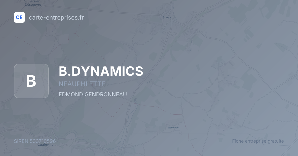 B.DYNAMICS — 533710596 — fiche entreprise