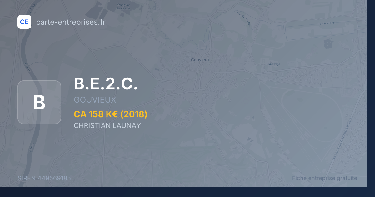 B.E.2.C. — 449569185 — fiche entreprise
