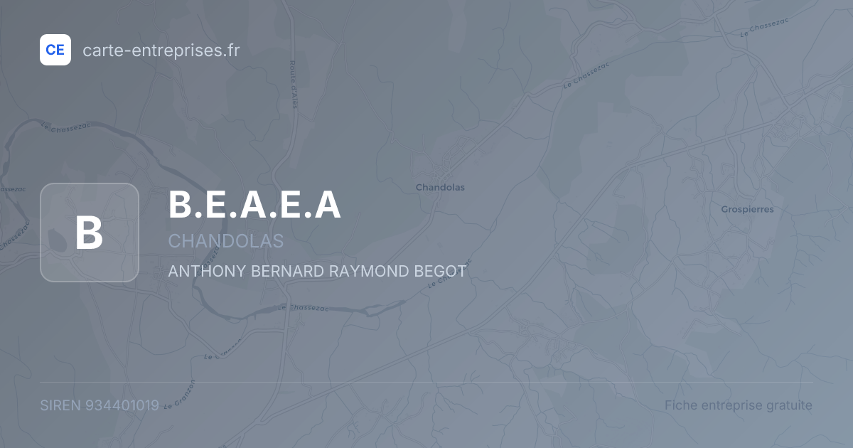 B.E.A.E.A — 934401019 — fiche entreprise