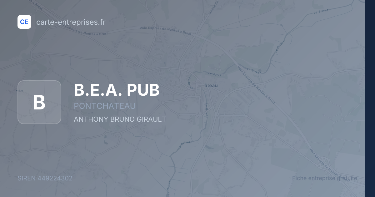 B.E.A. PUB — 449224302 — fiche entreprise