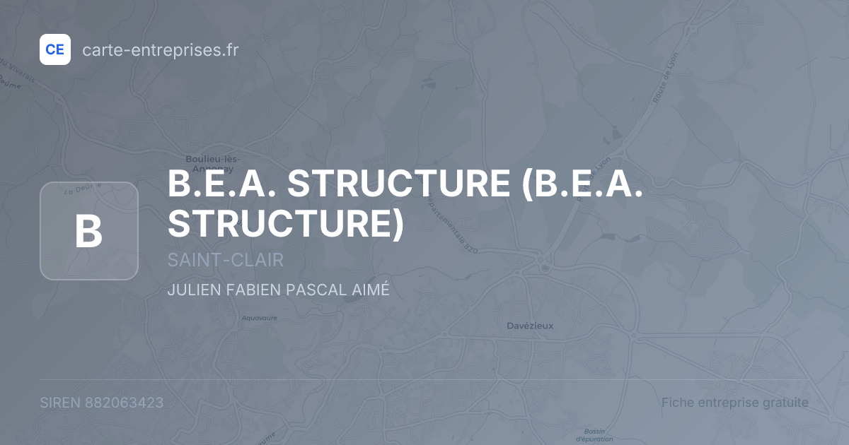B.E.A. STRUCTURE — 882063423 — fiche entreprise
