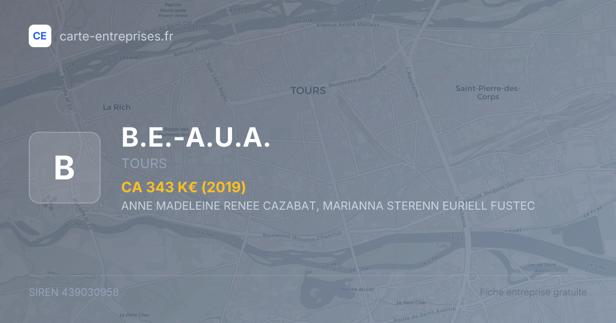 B.E.-A.U.A. — 439030958 — fiche entreprise