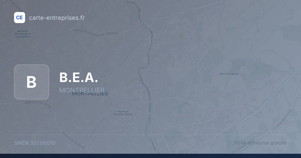 B.E.A. — 352261010 — fiche entreprise