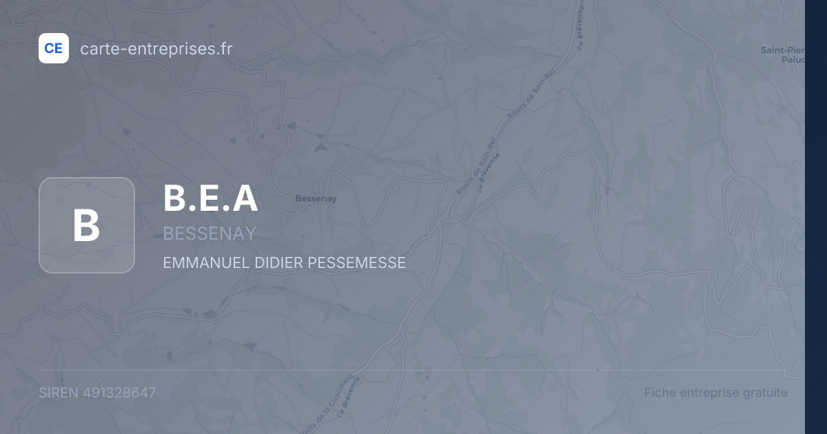 B.E.A — 491328647 — fiche entreprise