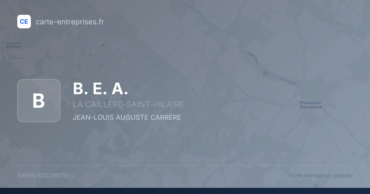 B. E. A. — 520299751 — fiche entreprise