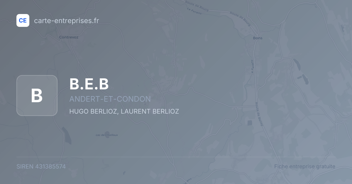 B.E.B — 431385574 — fiche entreprise