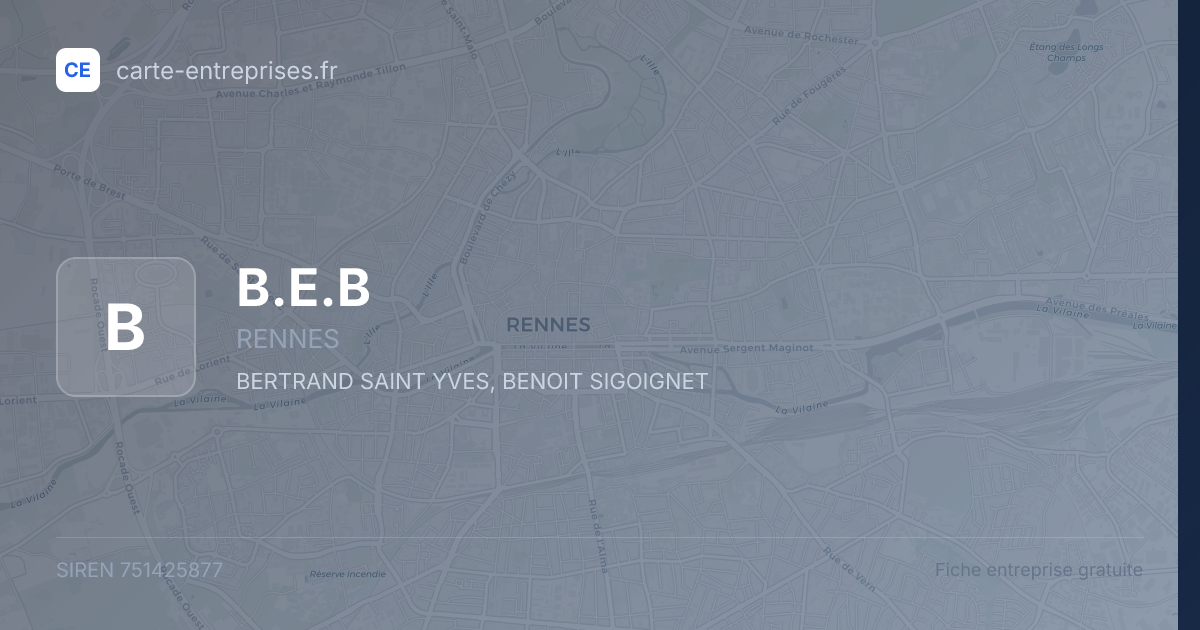 B.E.B — 751425877 — fiche entreprise